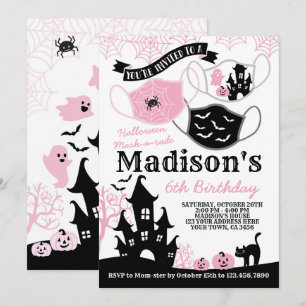 Invitación Máscara de Halloween es una fiesta