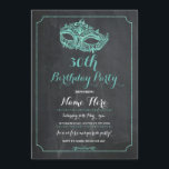 Invitación Máscara de la Casa de Nacimiento de MASQUERADE Inv<br><div class="desc">Elegante Diseño de Invitación a Máscara de Fiesta de Mascarada. Perfecto para cualquier cumpleaños de edad. Simplemente cambie el texto para que se ajuste a su fiesta. Se incluye la impresión posterior.</div>