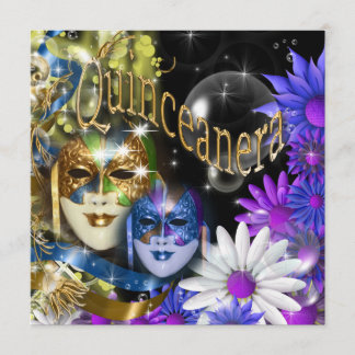 Invitación Máscara de mascarada de quinceañera PERSONALIZAR
