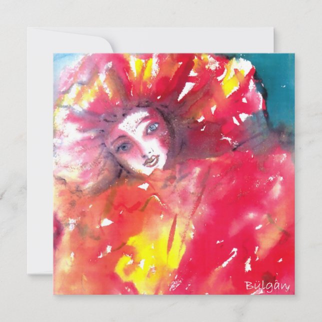 INVITACIÓN MÁSCARA DE ROJO 2 / FIESTA DE MÁSCARAS DE MARDI GR (Anverso)