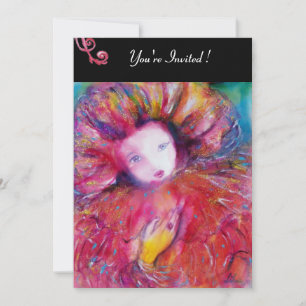 INVITACIÓN MÁSCARA EN ROJO / MARDI GRAS MASQUERADE FIESTA