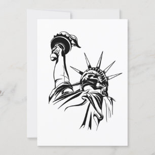 Invitación máscara facial estatua de la libertad covid