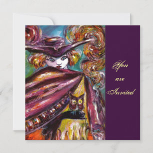 Invitación Máscara FAUST/ Misteriosa con Fiesta de disfraces 