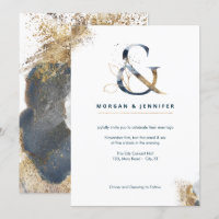 Máscara moderna de boho, marina y oro