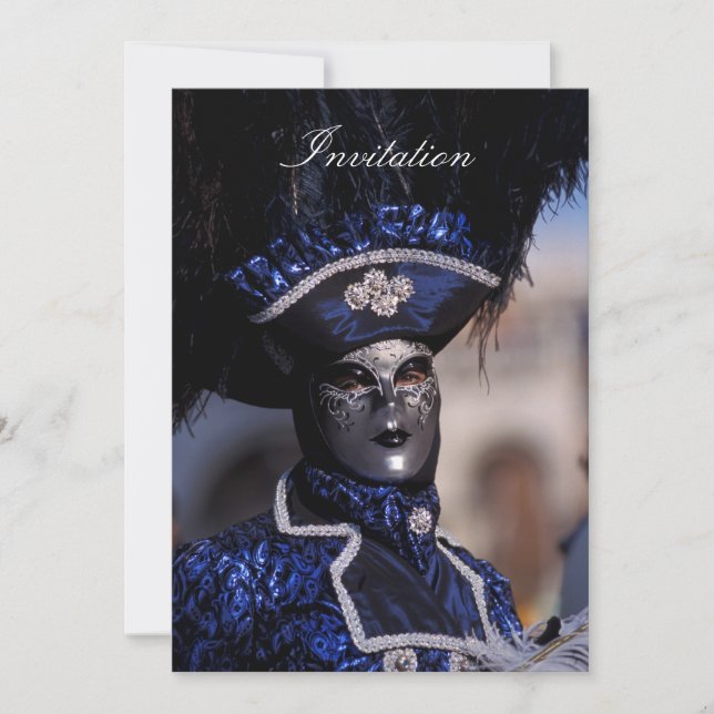 Invitación Máscara veneciana (Anverso)