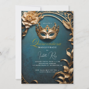 Invitación Mascarada de Quinceañera