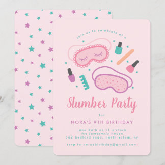 Invitación Máscaras dulces para dormir