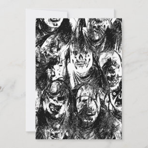 Invitación Máscaras espeluznantes