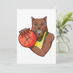 Invitación Mascota de baloncesto Fierce Wildcat