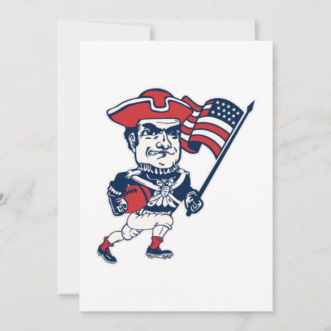 Invitación Mascota de fútbol de Nueva Inglaterra (Anverso)