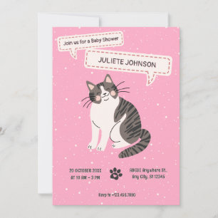 Invitación Mascota de gato lindo