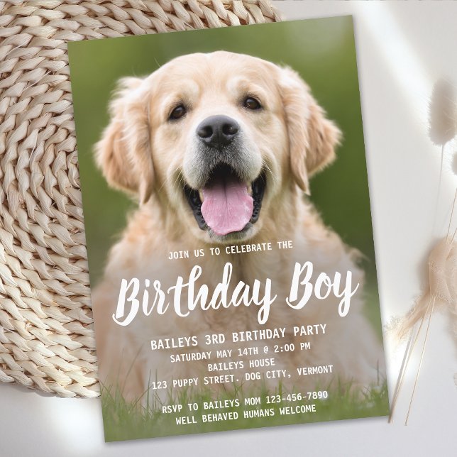 Invitación Mascota de la fiesta de cumpleaños del perro de pi (Subido por el creador)