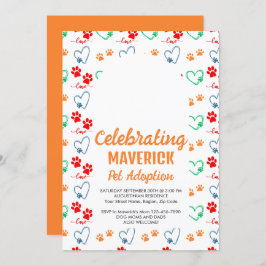 Invitación Mascota de perro personalizable Fiesta de adopción