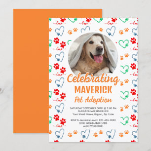 Invitación Mascota de perro personalizable Fiesta de adopción