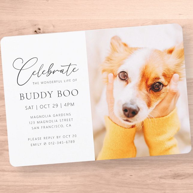 Invitación Mascota Memorial Moderno y simple foto de Moda Min (Subido por el creador)