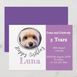 Invitación Mascota personalizado Foto Perro cachorro Invitaci