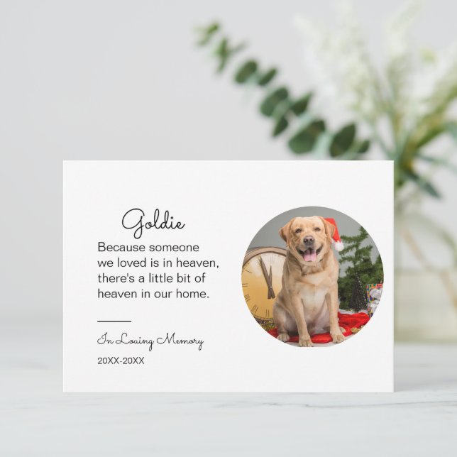 Invitación Mascota Retrato conmemorativo Regalo Perdida de pe (Anverso de pie)