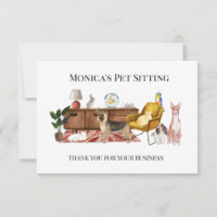 Mascota Sitting Dog Cat Entrenamiento Gracias Tarj