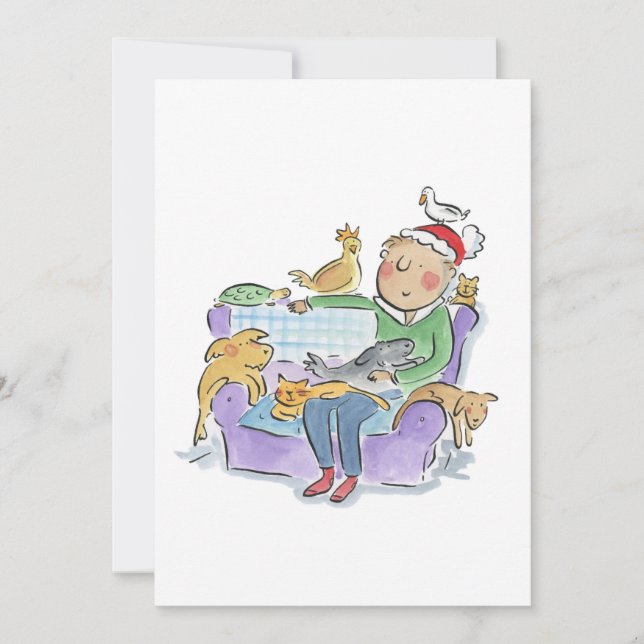 Invitación Mascotas navidades (Anverso)