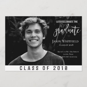 Invitación masculina de la fiesta de graduación de