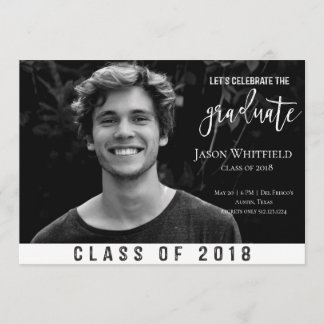 Invitación masculina de la fiesta de graduación de