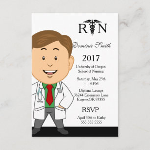 Invitación masculina de la graduación de la