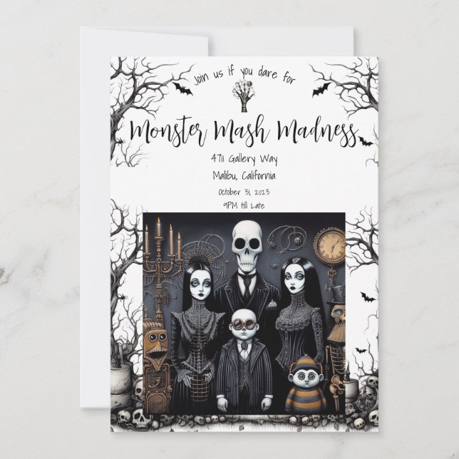 Invitación Mash de Halloween Party (Anverso)