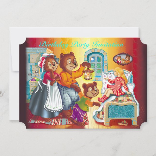 Invitación Masha y 3 osos (Anverso)