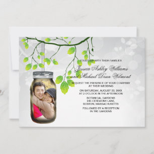 Invitación Mason Jar Boda al aire libre