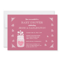 Mason Jar Chalkboard Rustic Baby Shower A01E