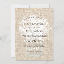 Invitación Mason Jar, el aliento de un bebé Boda ruso