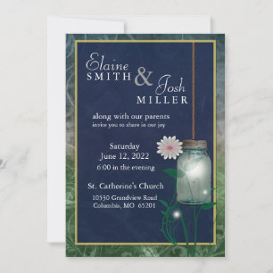 Invitación Mason Jar estilo país con estilo