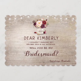 Invitación Mason Jar Floral Rustic Serás Mi Novia