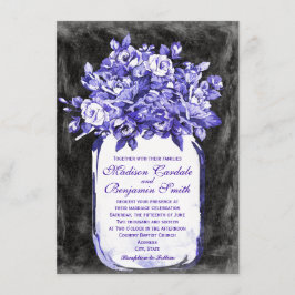 Invitación Mason Jar Flower Chalkboard Wedding Invita a Indig