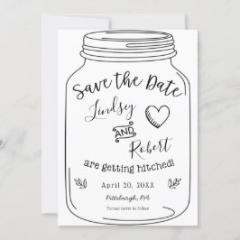 Invitación Mason Jar Guardar la fecha