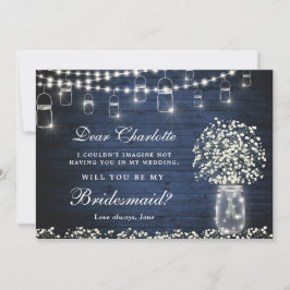 Invitación Mason Jar, la dama de honor del bebé