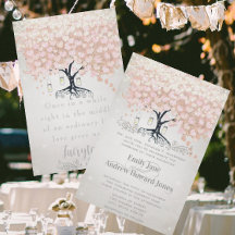 Mason Jar Pale Pink Heart Leaf Tree Boda