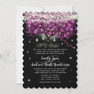 Invitación Mason Jar Radiant Purple Boda