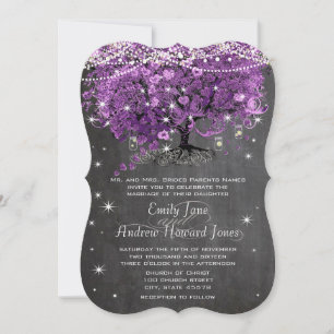 Invitación Mason Jar Radiant Purple Boda