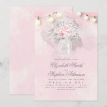 Mason Jar Rustic Boda de Rústica con el aliento de