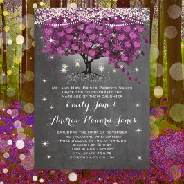 Invitación Mason Jar Sangria Wine Chalkboard Heart Leaf Tree