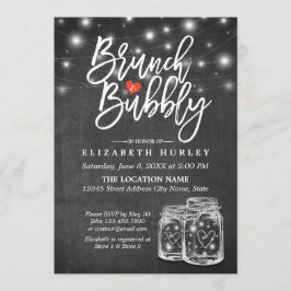 Invitación Mason Jar String ilumina Chalkboard Brunch & Bubbl