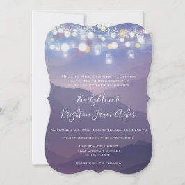 Invitación Mason Jar Ultra Violet Purple Boda