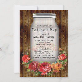 Invitación Mason Jar Vintage Country Bachelorette