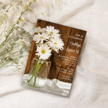 Mason Jar White Daisies dulce fiesta de cumpleaños