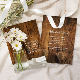 Invitación Mason Jar White Daisies Wedding Save the Date