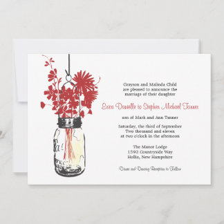 Invitación Mason Jar & Wild Flowers