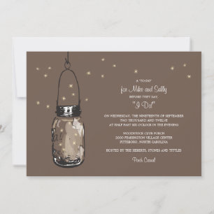 Invitación Mason Jar y Fireflies Engagement Party