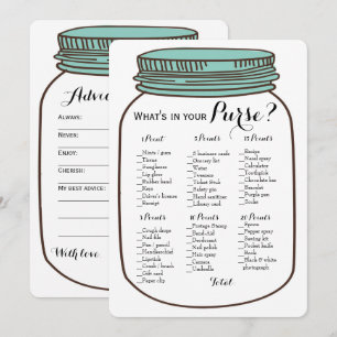 Invitación Mason Jars 2x Bridal Shower Games   Deseos