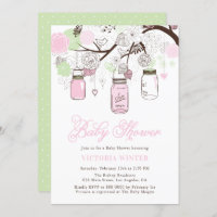 Mason Jars colgado de color rosa y verde menta Bab